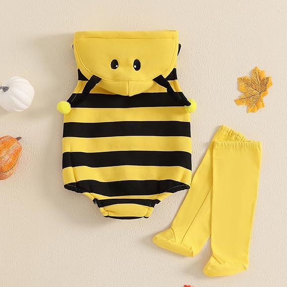 Madjtlqy Baby Halloween Costumes Outfit Toddler Girl Boy Clothes Hooded Romper Jumpsuit With Long Socks - Image 6