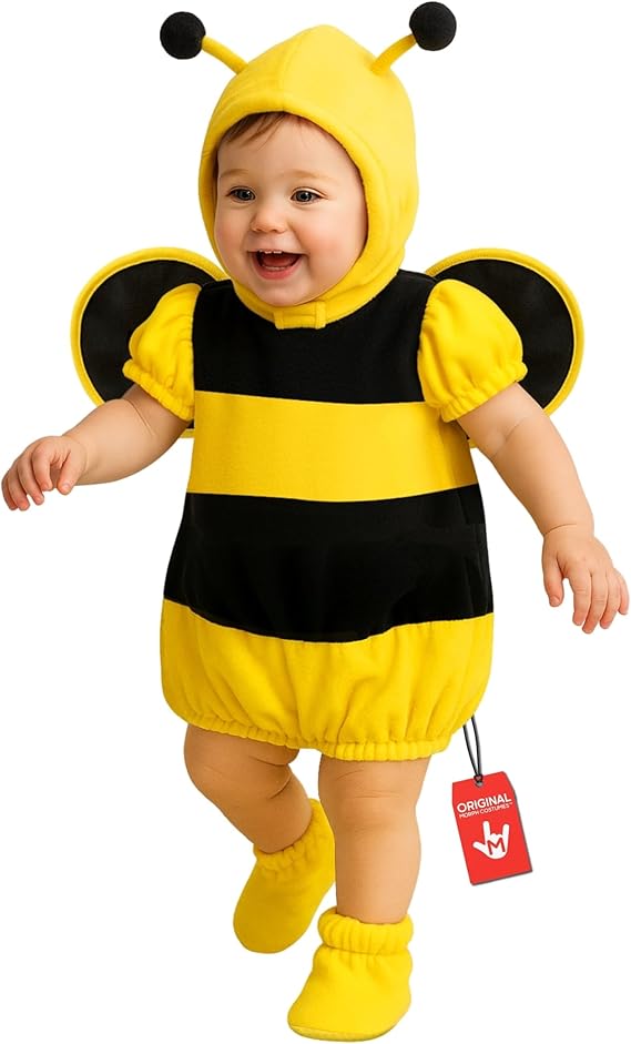 Morph Baby Bumble Bee Costume Toddler Baby Bee Costume Unisex Infant Bumblebee Halloween Costumes for Kids - 1