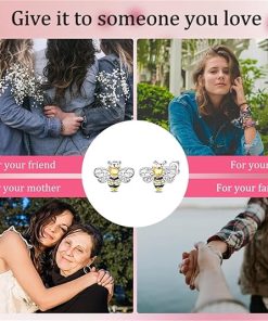 Alternative view of 925 Sterling Silver Stud Earrings Hypoallergenic Cat Bow Dachshund Butterfly Cute Flatback Earrings for Women Jewelry Gifts