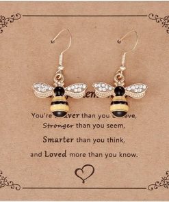 Bee Earrings for Women Gifts Gold Bumble Bee Bumblebee Jewelry Honey Bee Earings - 1