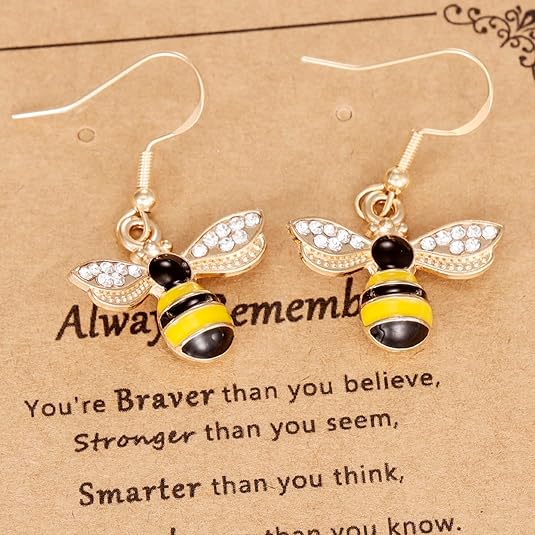 Bee Earrings for Women Gifts Gold Bumble Bee Bumblebee Jewelry Honey Bee Earings - Image 5
