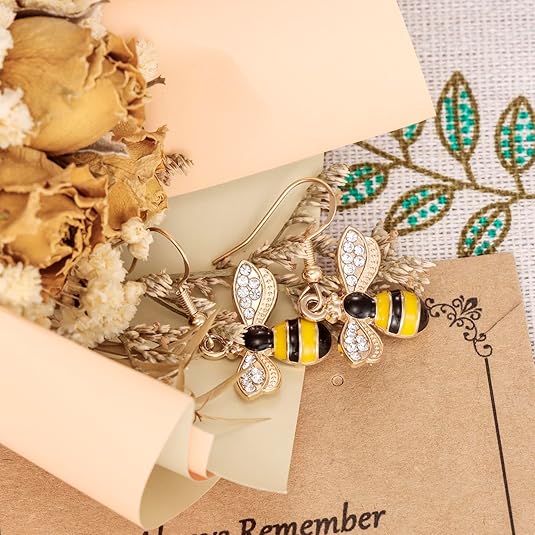 Bee Earrings for Women Gifts Gold Bumble Bee Bumblebee Jewelry Honey Bee Earings - Image 4