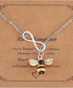 Bee Necklace Gifts for Women Gold Bumblebee Jewelry Honey Bee Necklaces - 1