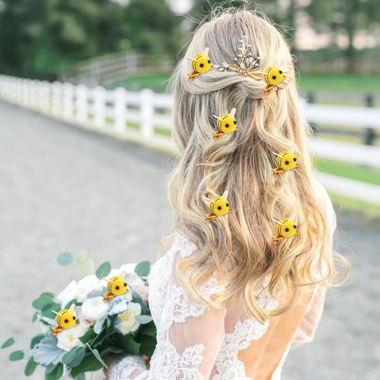 10 Pcs Bee Hair Clips Women Bangs Alligator Clips Spring Themed Birthday Decoration Accessories Animal Daily Hairpins Bobby Pins - Image 2