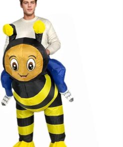 Adult Inflatable Bee Costume Funny Blow Up Insects Outfit for Halloween and Cosplay Party - 1