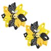 Bee Bow Hair Clips Cute Bee Hair Bows Hair Barrettes Honeybee Yellow Black Polka Dot Bows Hair Pins Spring Hair Accessories for Girls Toddlers Teens Animal Themed Birthday Party Supplies 2PCS - 1