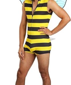 Men's Sexy Bee Costume - Adult Bumblebee Outfit for Halloween, Parties, Cosplay, and Dress-Up - 1