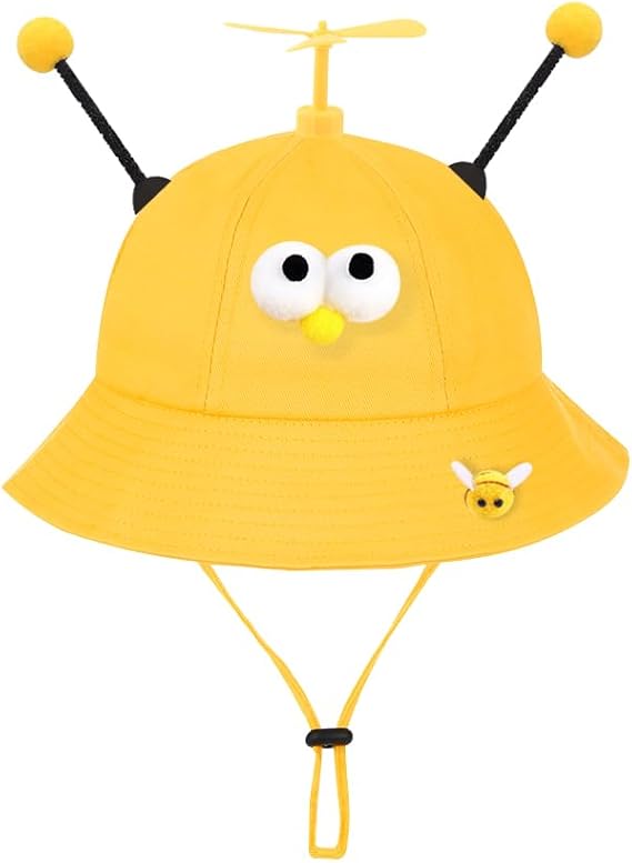 Propeller Hat,Bees Hats,Summer Bucket Hat, Sun Hat Funny hat for Adult and Anyone Dress Up Costume & Party Hats - 1