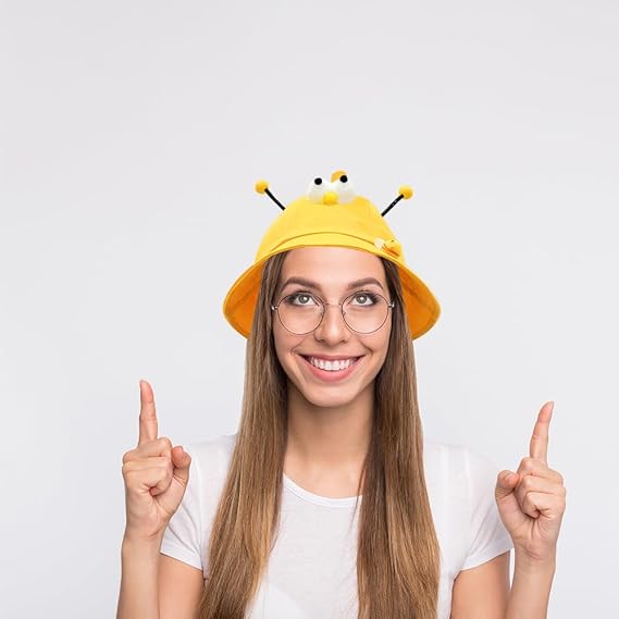 Propeller Hat,Bees Hats,Summer Bucket Hat, Sun Hat Funny hat for Adult and Anyone Dress Up Costume & Party Hats - Image 4