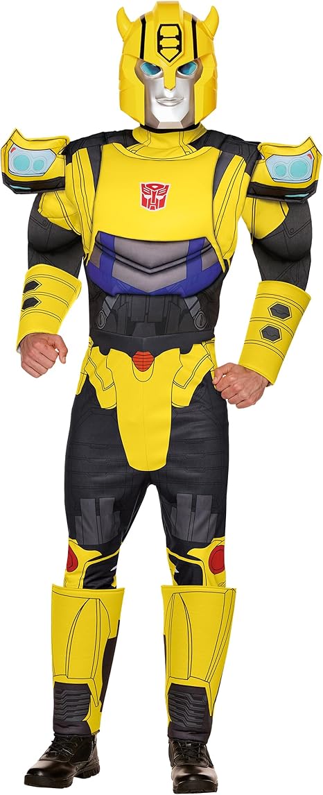 Spirit Halloween Transformers Adult Bumblebee Muscle Suit Costume - Officially Licensed - Autobots Costume - 1