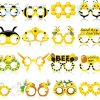 Threan 32 Pieces Bee Party Supplies Bulk Bee Glasses Honeycomb Sunflower Paper Eyeglasses for Summer Flower Birthday Party Baby Shower Costume Photo Booth Props Decorations Supplies - 1