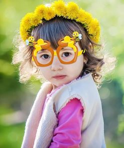 Alternative view of Threan 32 Pieces Bee Party Supplies Bulk Bee Glasses Honeycomb Sunflower Paper Eyeglasses for Summer Flower Birthday Party Baby Shower Costume Photo Booth Props Decorations Supplies