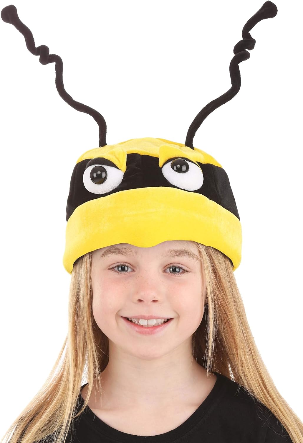 elope Bumblebee Soft Costume Hat for Kids - Foam-Backed Velour with Sculpted Eyes and Stinger - 1