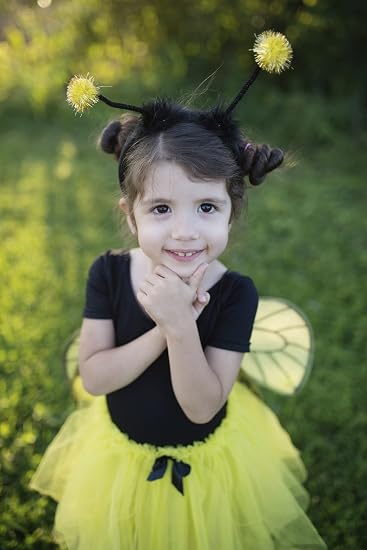 Great Pretenders Kids Costume Glitter Bumble Bee Tutu, Wing & Headband Set, Yellow, 4-6 - Image 2
