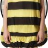 Kids Bee Costume Set- Sleeveless striped dress + wings + striped knee-high socks, perfect for themed parties - 1