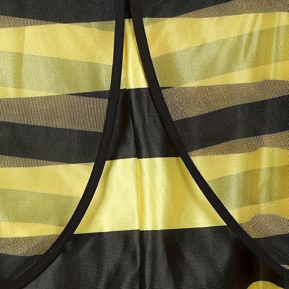 Kids Bee Costume Set: Sleeveless striped dress + wings + striped knee-high socks, perfect for themed parties, - Image 5