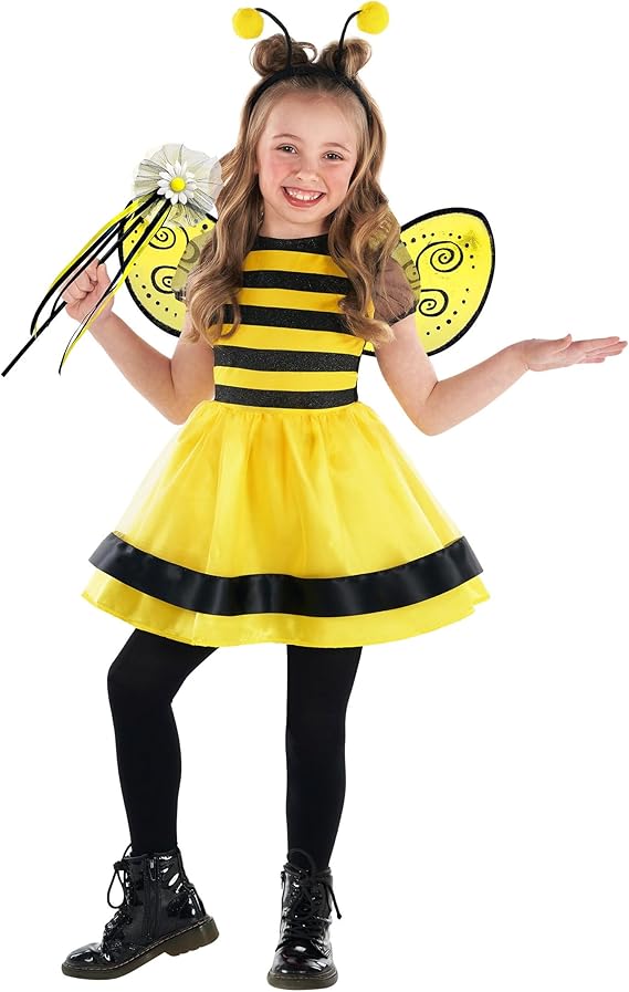 Morph Bumble Bee Costume for Girls - Kids Bumblebee Outfit - Toddler Bee Costume for Baby Girls - Fun Dress-Up - 1