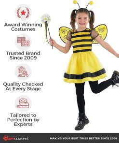 Alternative view of Morph Bumble Bee Costume for Girls - Kids Bumblebee Outfit - Toddler Bee Costume for Baby Girls - Fun Dress-Up