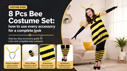 8 Pcs Bee Costume Set fit and comfort guide