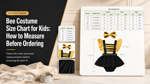 bee costume size chart for kids fit and buying guide