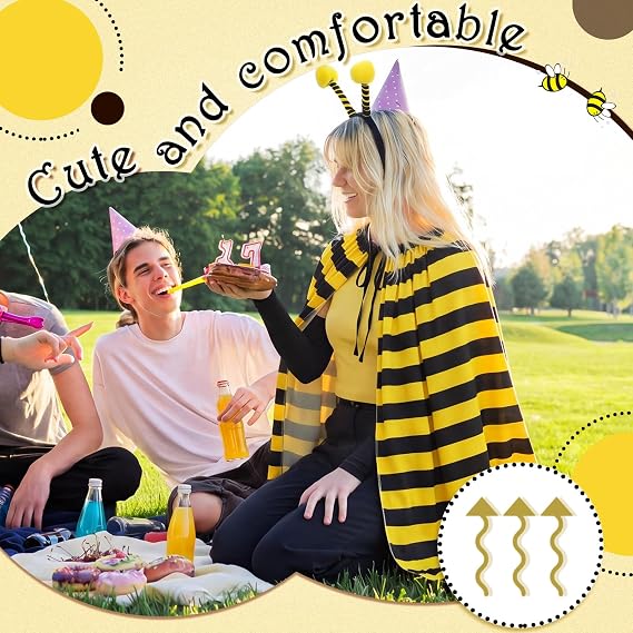 Ramede 6 Pcs Halloween Bee Costume Accessories Cosplay for Women - Image 2