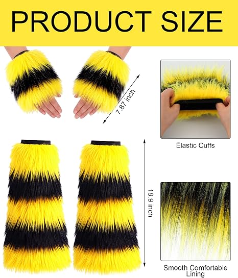 Shyyween 4 Pcs Halloween Furry Costume Women Adult - Image 6