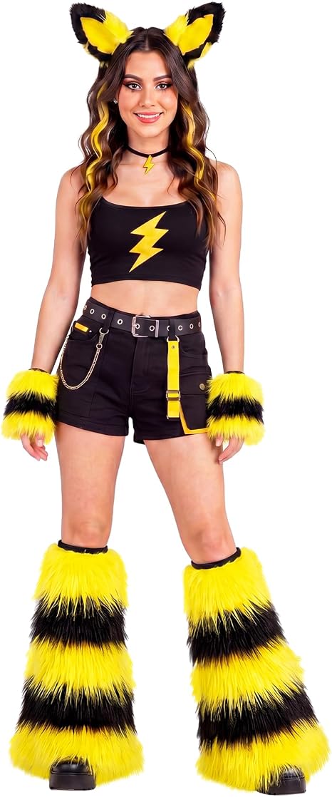 Shyyween 4 Pcs Halloween Furry Costume Women Adult - Image 5