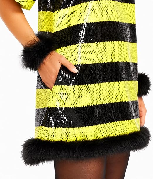 Tipsy Elves Sequin Halloween Costume Dresses for Women - Sexy Sequin Adult Short Sleeve T-Shirt Dresses - Image 3