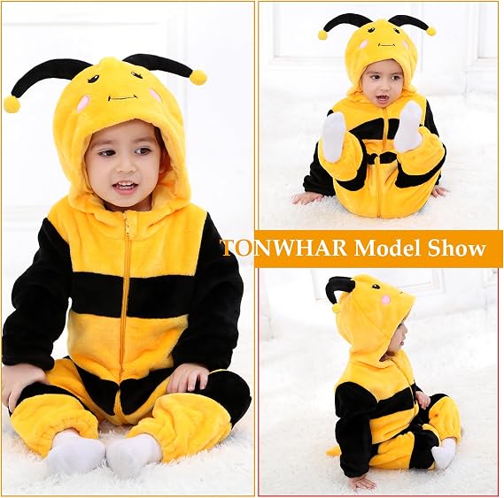 TONWHAR Animal Costume for Infants & Toddlers - Boys & Girls One-Piece Romper Jumpsuit for Halloween & Daily Playwear - Image 5
