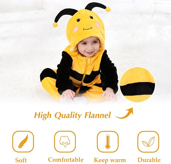 TONWHAR Animal Costume for Infants & Toddlers - Boys & Girls One-Piece Romper Jumpsuit for Halloween & Daily Playwear - Image 4