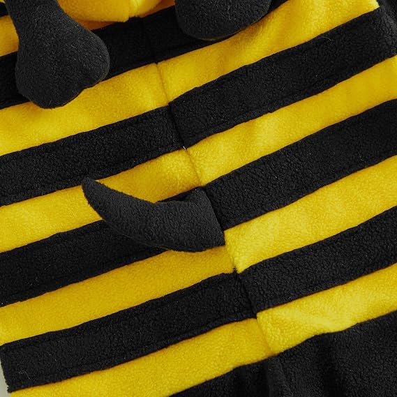 Toddler Baby Bee Costume Long Sleeve Hooded Romper Halloween Outfit - Image 2