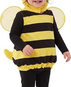 Toddler Baby Bumble Bee Costume with Wings and Antenna Hat for Halloween - 1