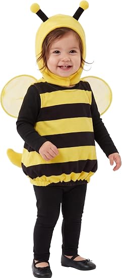 Toddler Baby Bumble Bee Costume with Wings and Antenna Hat for Halloween - 1