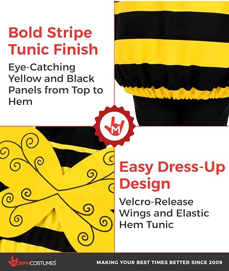 fun shack Toddler Bee Costume Kids, Halloween Costumes for Kids - Image 3
